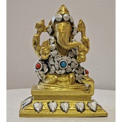 Ganesha Statue - Messing -...