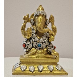 Ganesha Statue - Messing -...